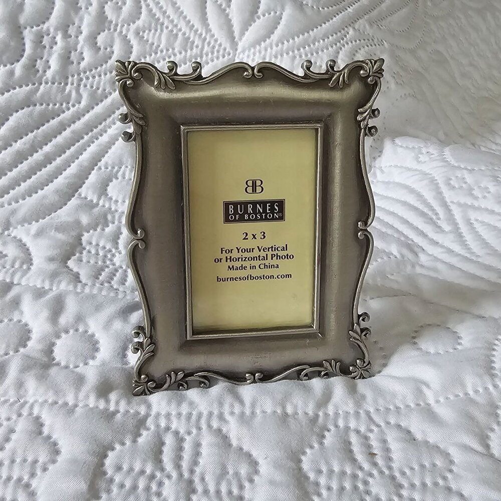 Burnes Of Boston 2x3 Pewter Picture Frame For Vertical Or Horizontal Display